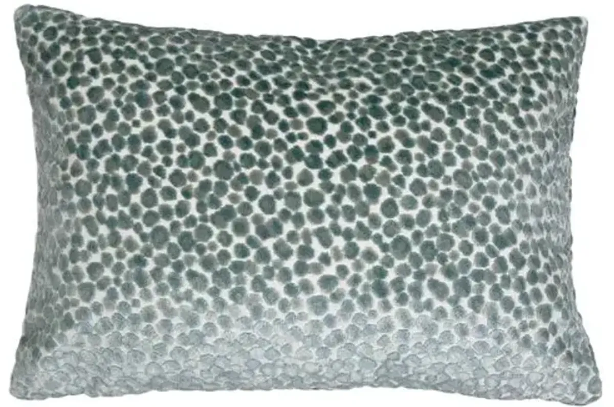 Pebbles 14x20 Lumbar Pillow - Teal Velvet - The Piper Collection