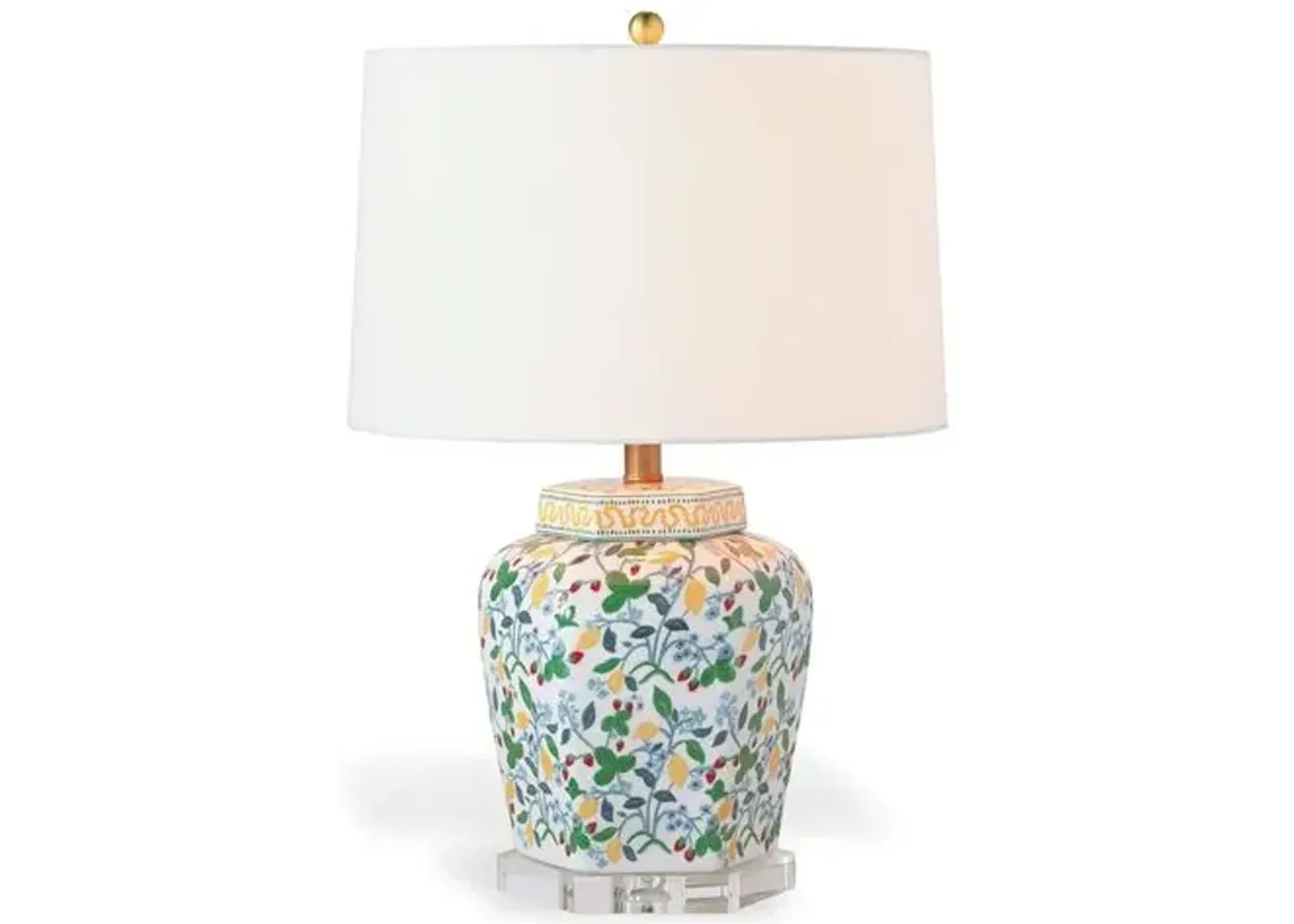 Port 68 - Crewel Summer Table Lamp - White