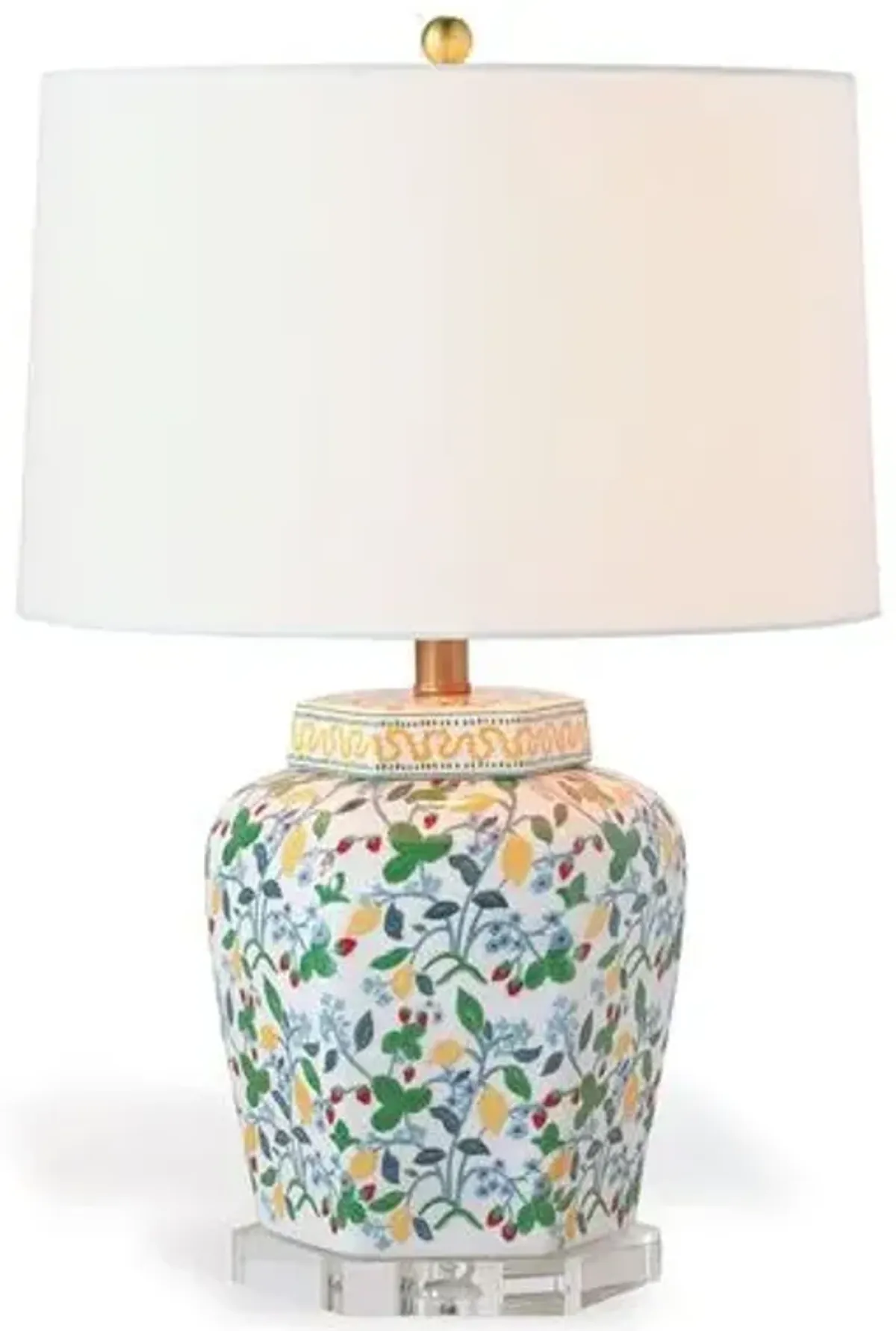 Port 68 - Crewel Summer Table Lamp - White