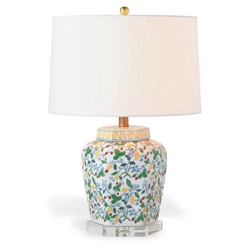 Port 68 - Crewel Summer Table Lamp - White