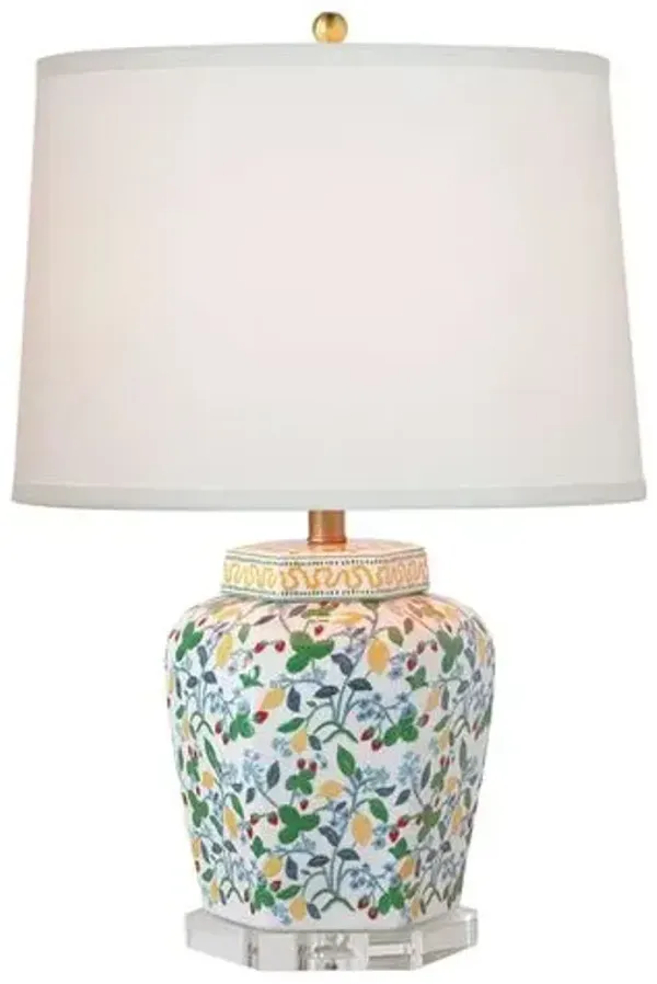 Port 68 - Crewel Summer Table Lamp - White