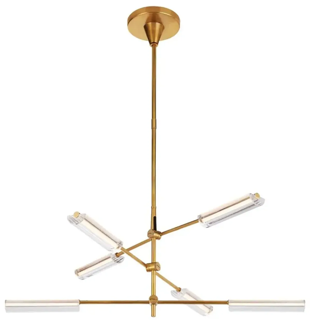 Daley 6-Light Chandelier - Acrylic - Polished Nickel - Silver