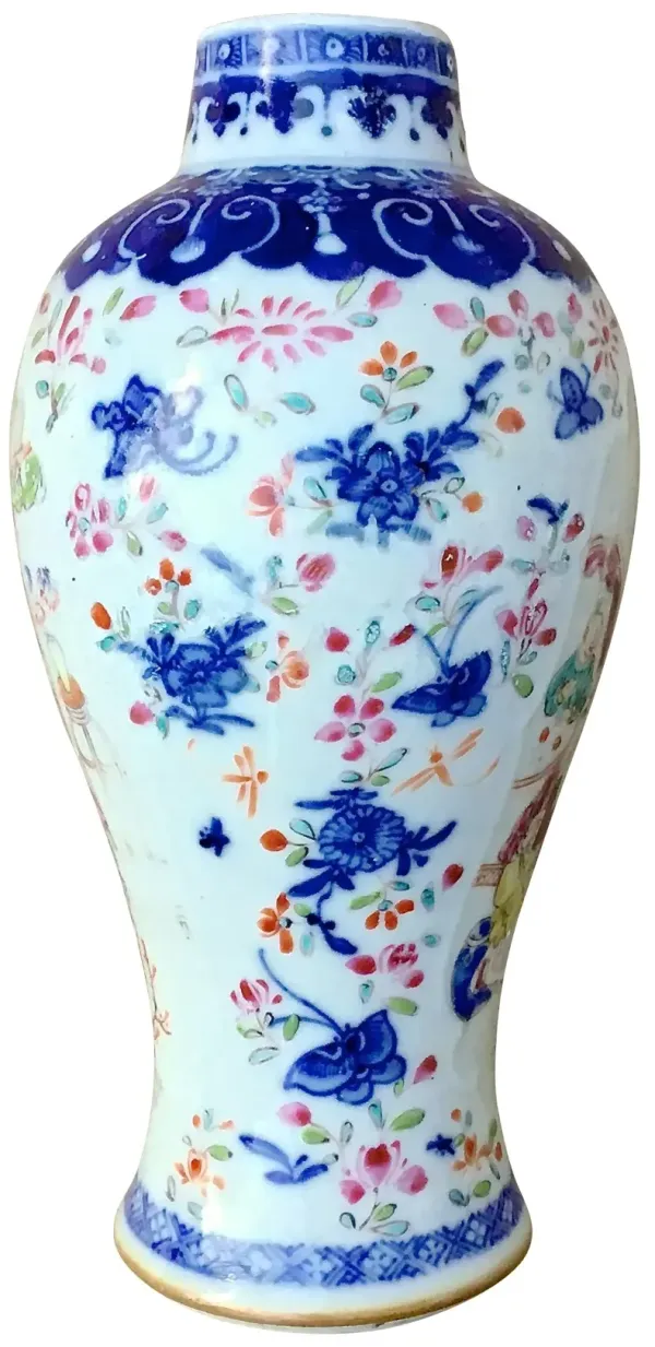 Antique Chinese Porcelain Vase - Vermilion Designs - Blue