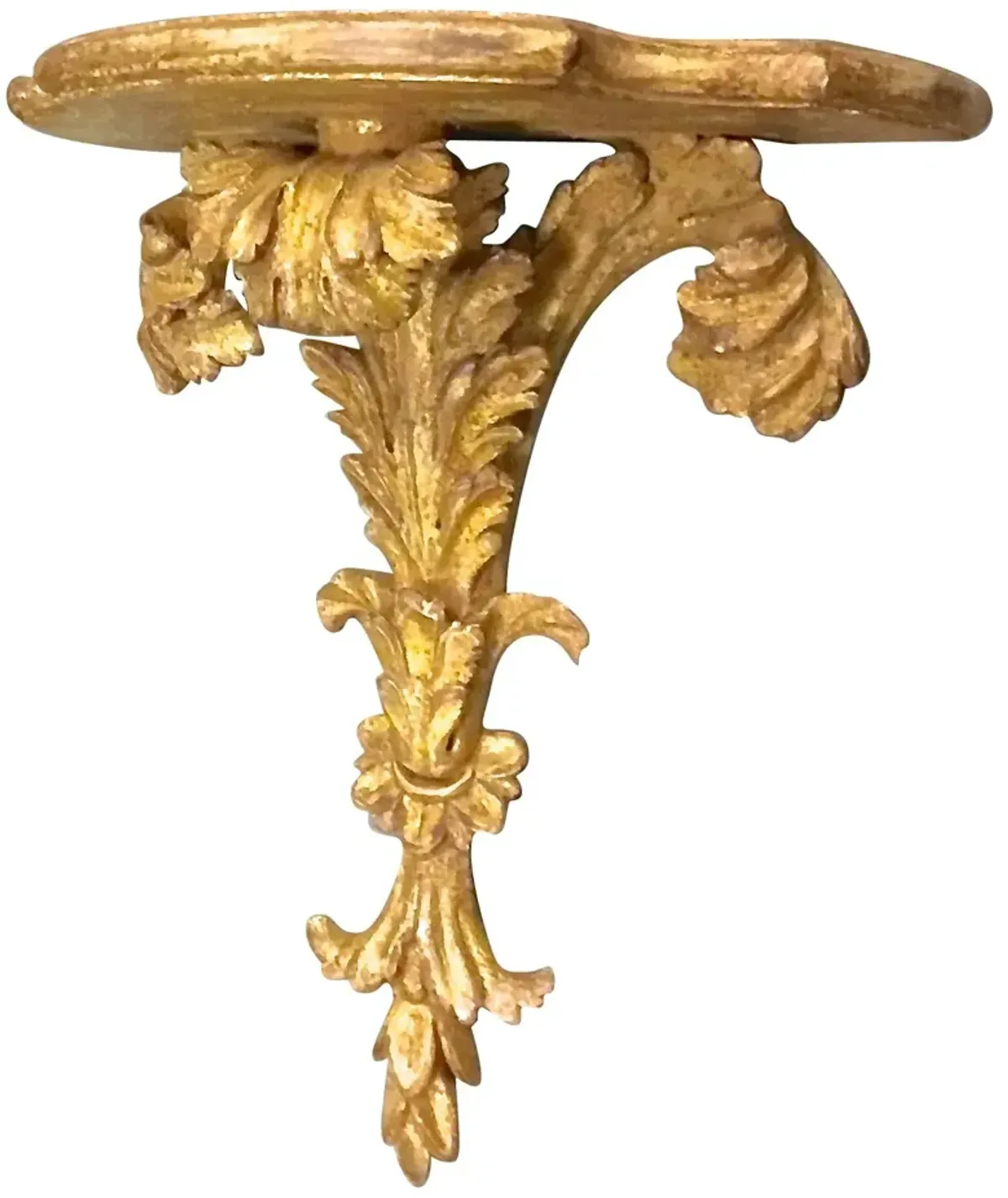 Italian Giltwood Acanthus Wall Shelf - Vermilion Designs - Gold