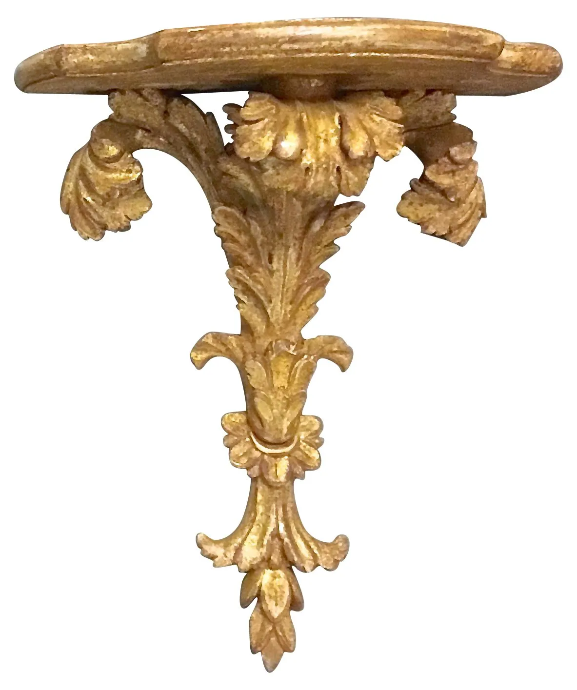 Italian Giltwood Acanthus Wall Shelf - Vermilion Designs - Gold