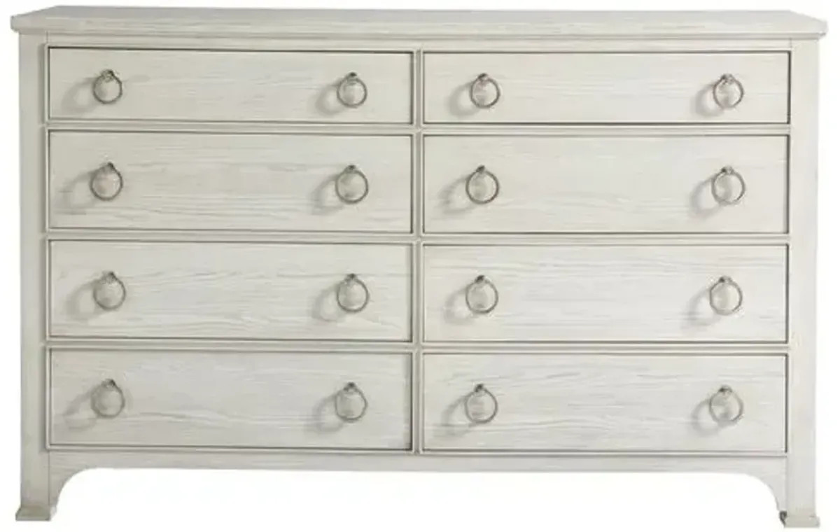 Coastal Living Bells 8-Drawer Dresser - White - Ivory