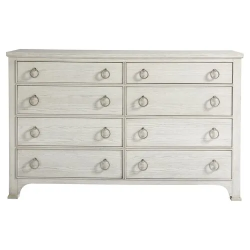 Coastal Living Bells 8-Drawer Dresser - White - Ivory