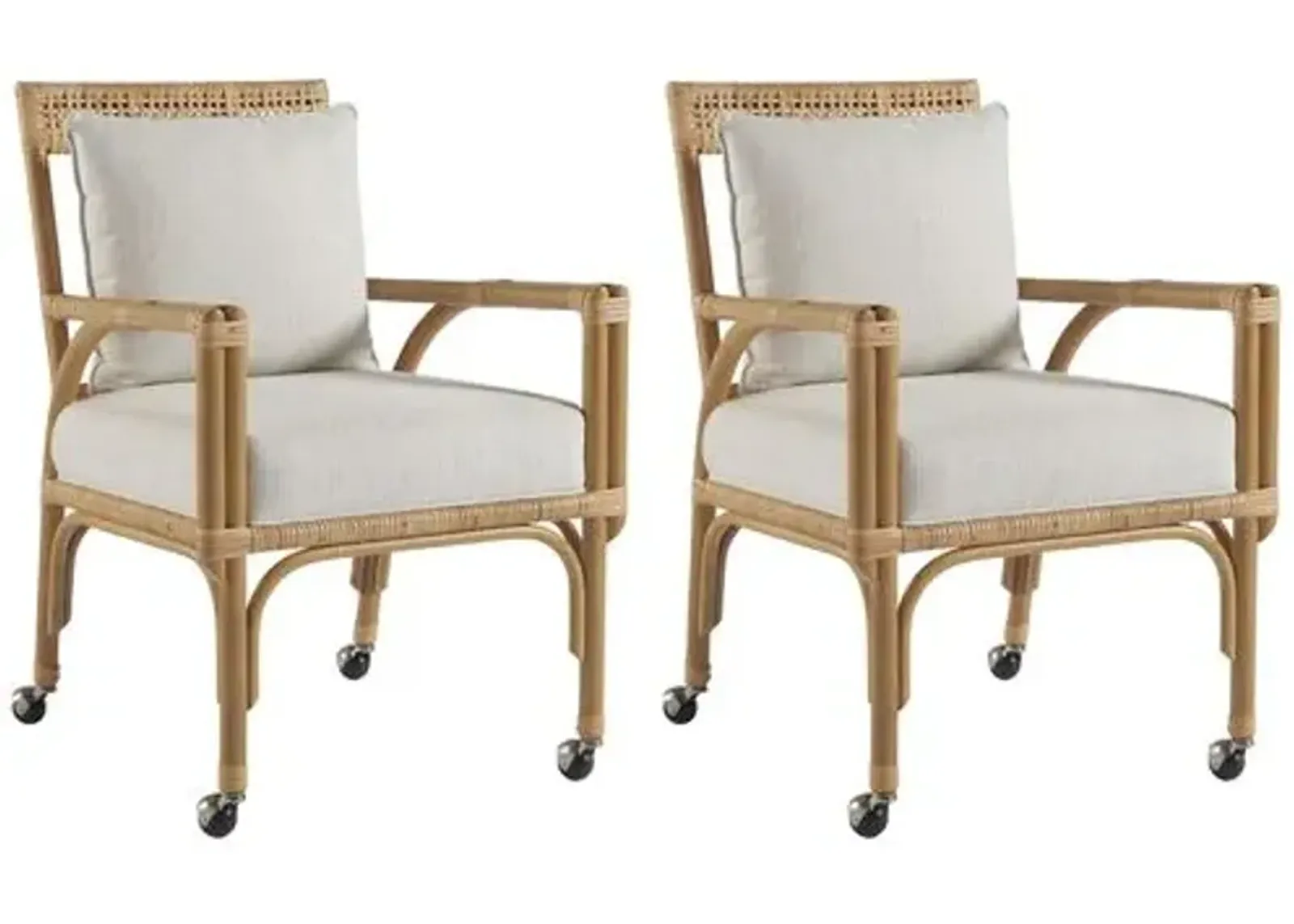 Set of 2 Sarasota Side Chairs - Natural - White