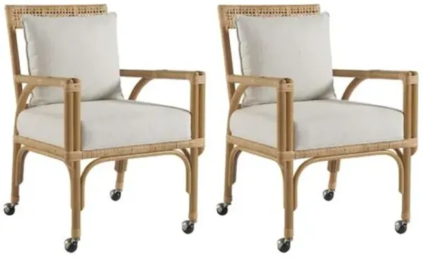 Set of 2 Sarasota Side Chairs - Natural - White