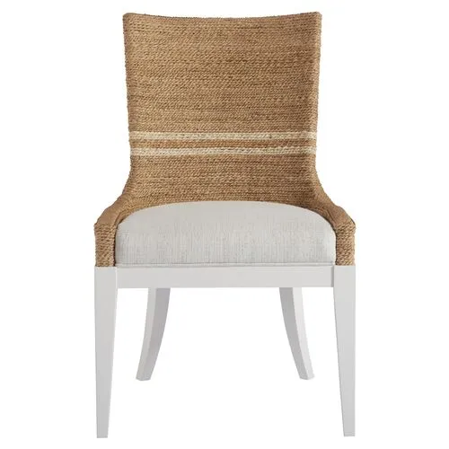 Coastal Living Set of 2 Delray Side Chairs - Natural/White - Ivory