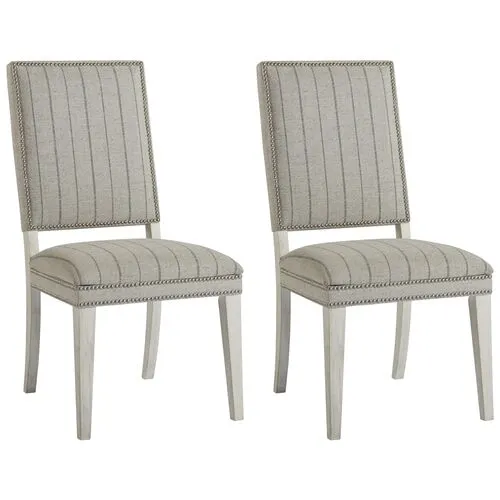 Coastal Living Set of 2 Shorewood Side Chairs - Gray/Blue