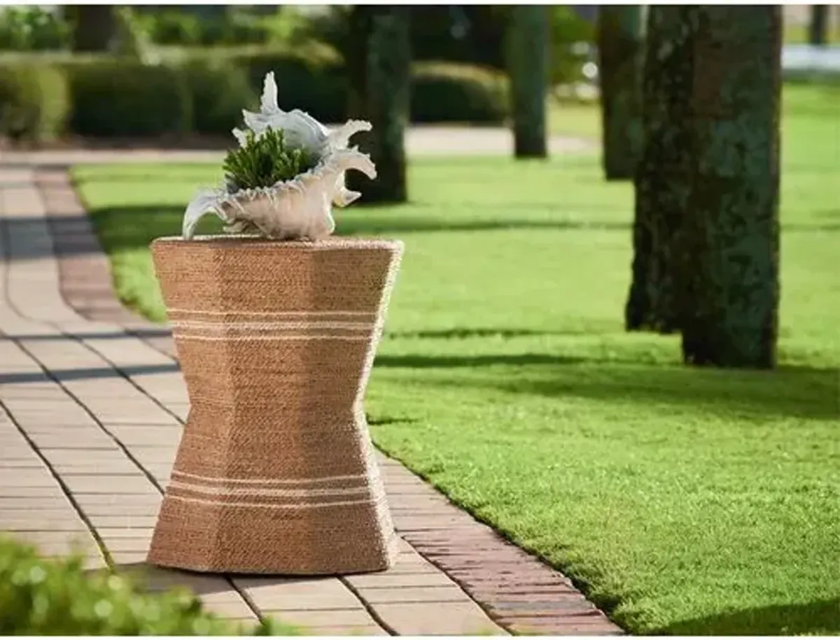 Coastal Living Woven Side Table - Natural - Beige