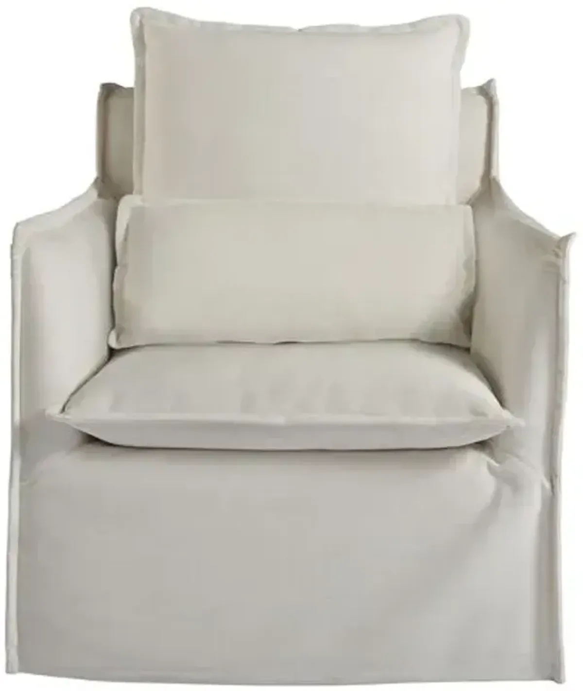 Coastal Living Edmonds Slipcover Swivel Chair - Natural Crypton