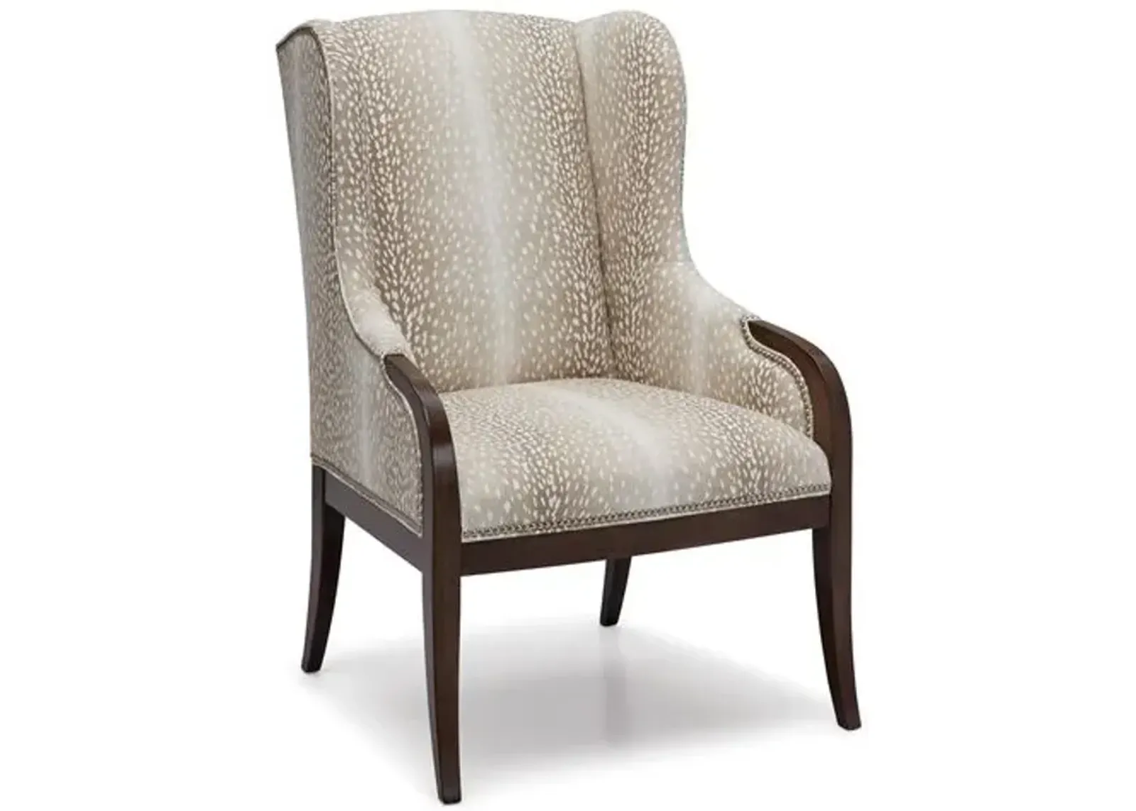 Anne Wingback Chair - Natural Fawn - Massoud - Brown - Comfortable, Stylish