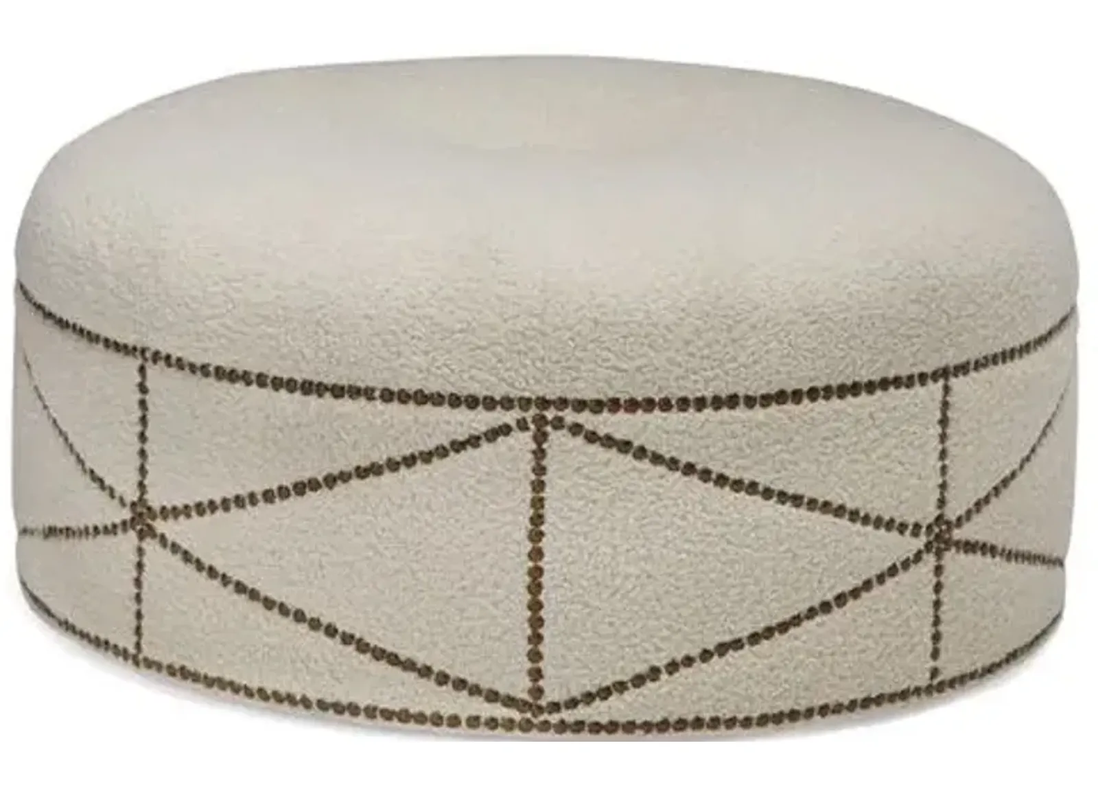 Lexis Ottoman - Ivory Shearling - Massoud