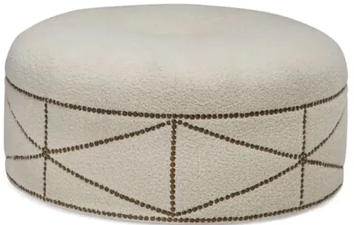 Lexis Ottoman - Ivory Shearling - Massoud