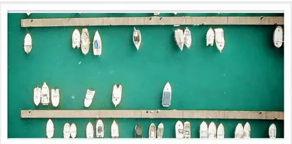 Boat On Docks II - White