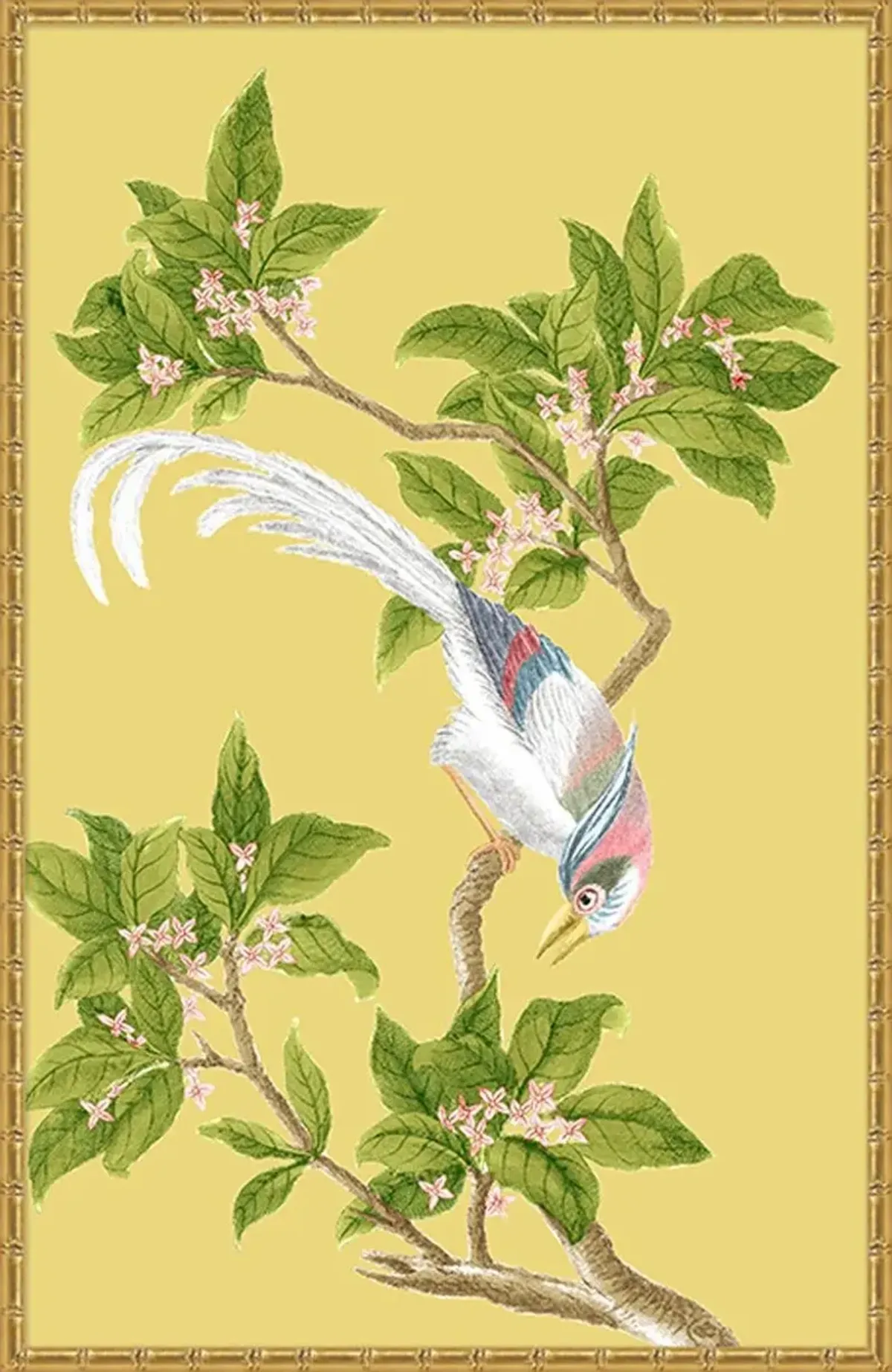 Yellow & Green Chinoiserie Birds I