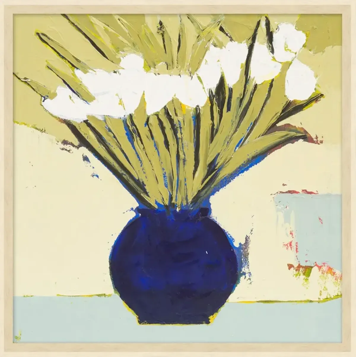 Green Abstract Flower Vase