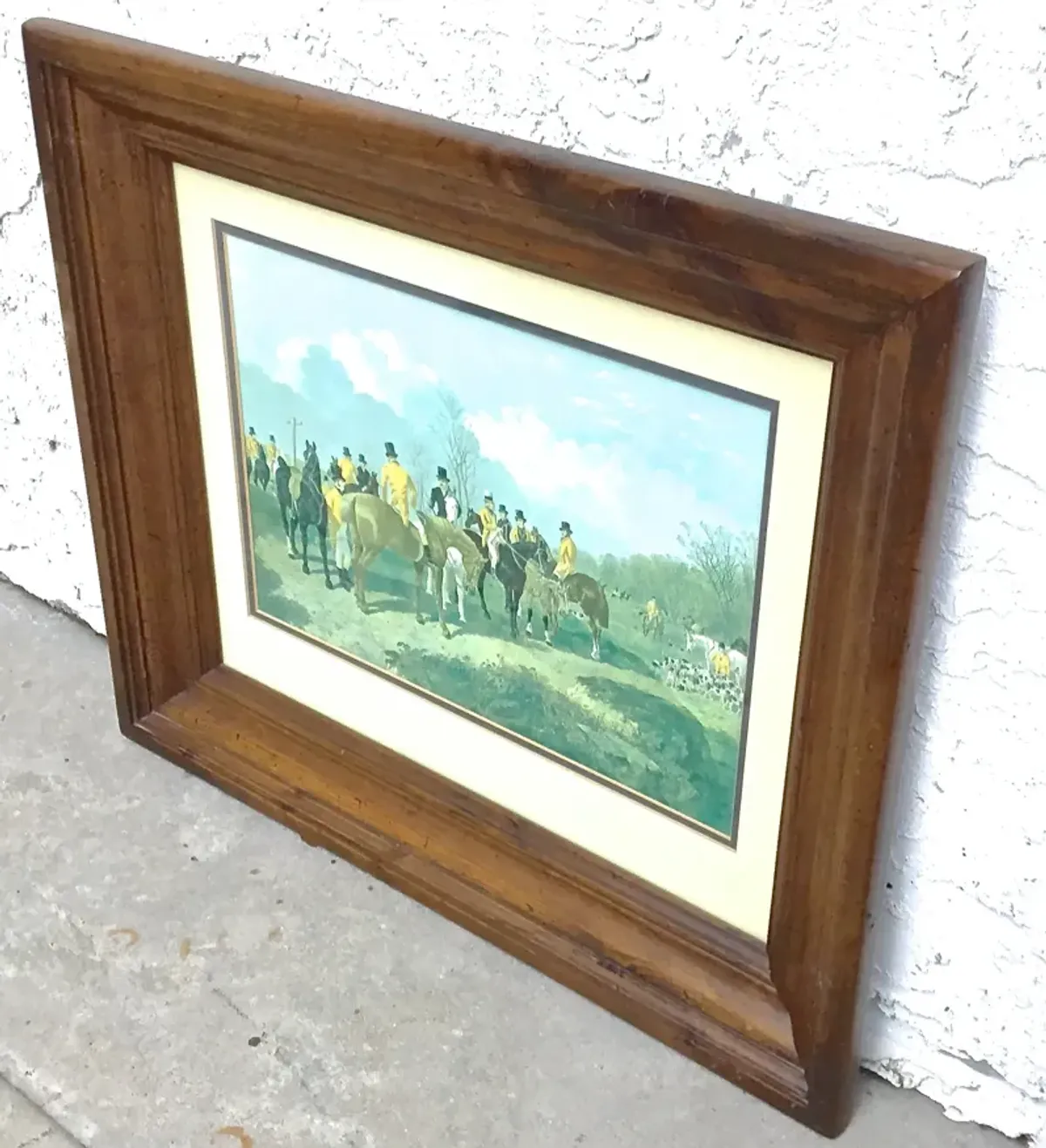 Framed Hunt Scene Engraving - Vermilion Designs - Green