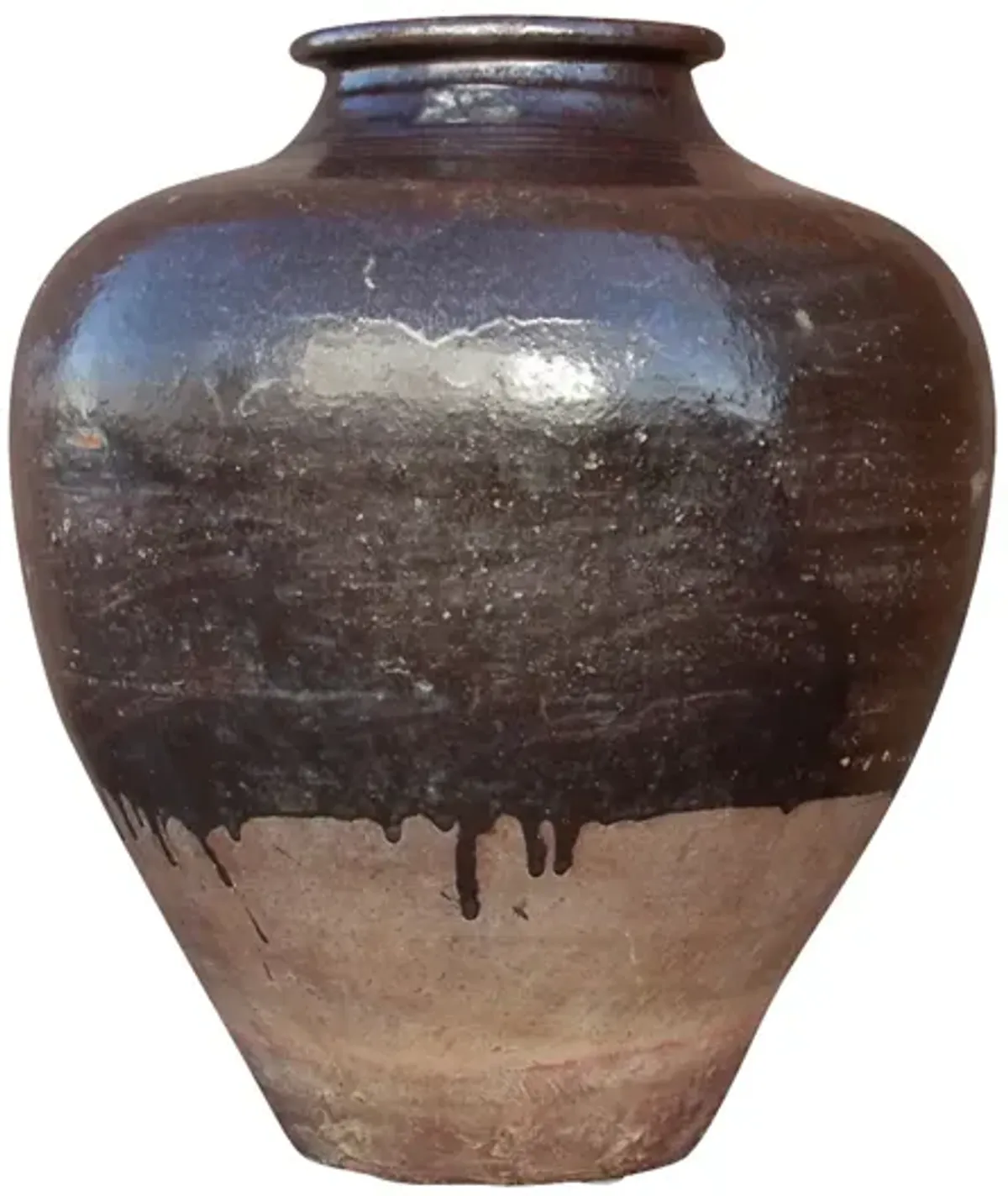 Antique Martaban Outdoor Jar - de-cor - brown