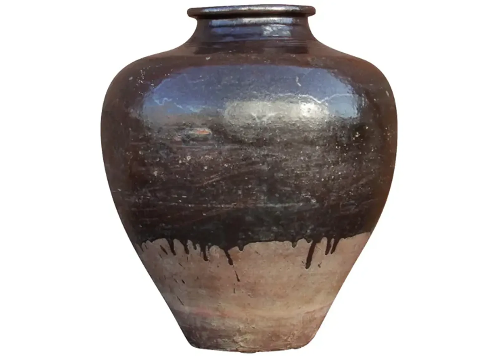 Antique Martaban Outdoor Jar - de-cor - brown