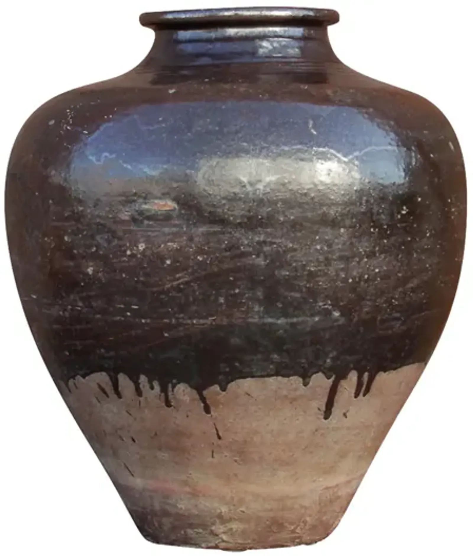 Antique Martaban Outdoor Jar - de-cor - brown