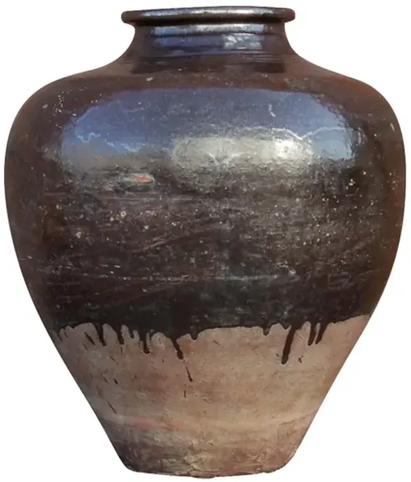 Antique Martaban Outdoor Jar - de-cor - Brown