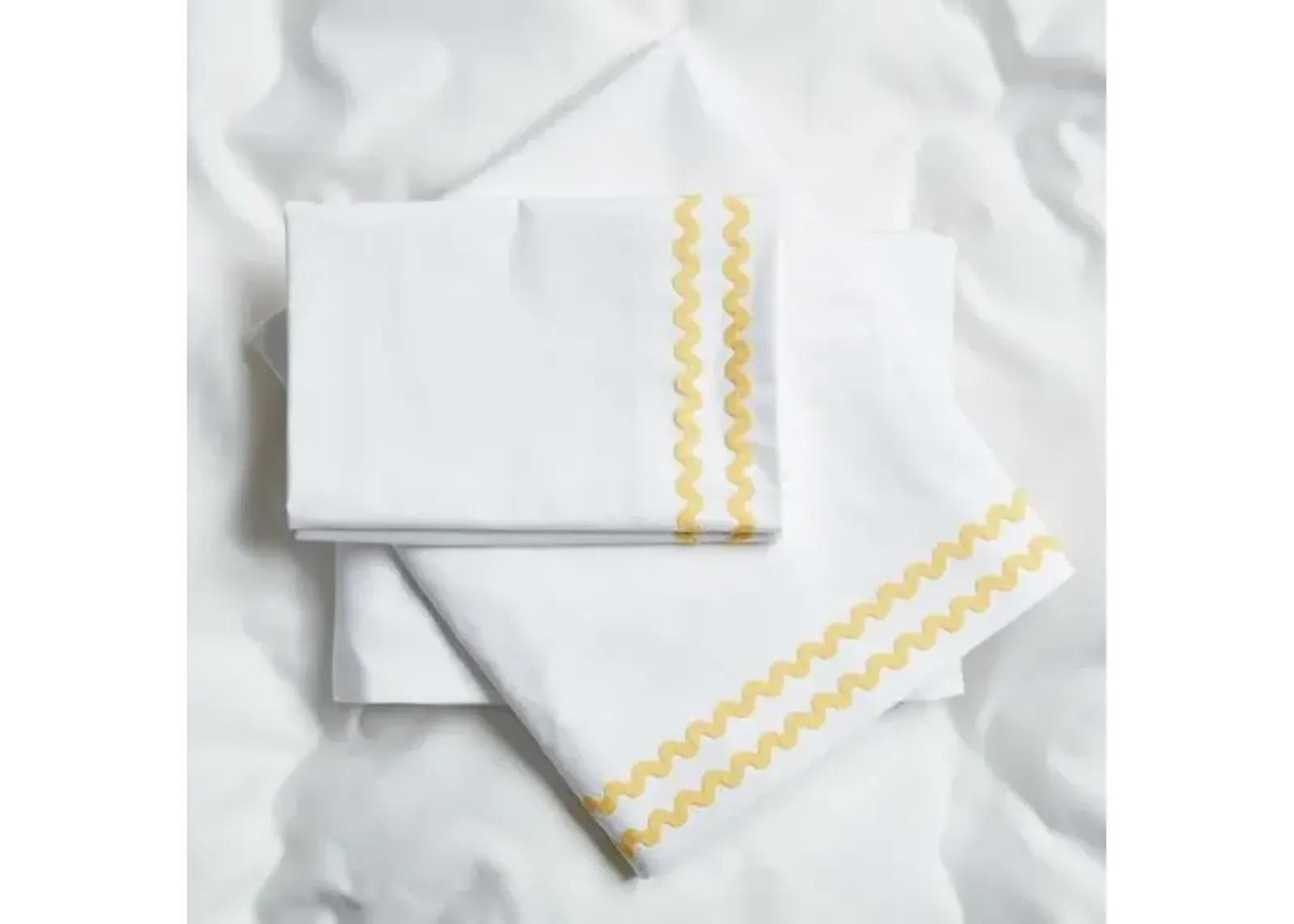 April Sheet Set - Yellow, 300 Thread Count, Egyptian Cotton Sateen, Soft and Luxurious