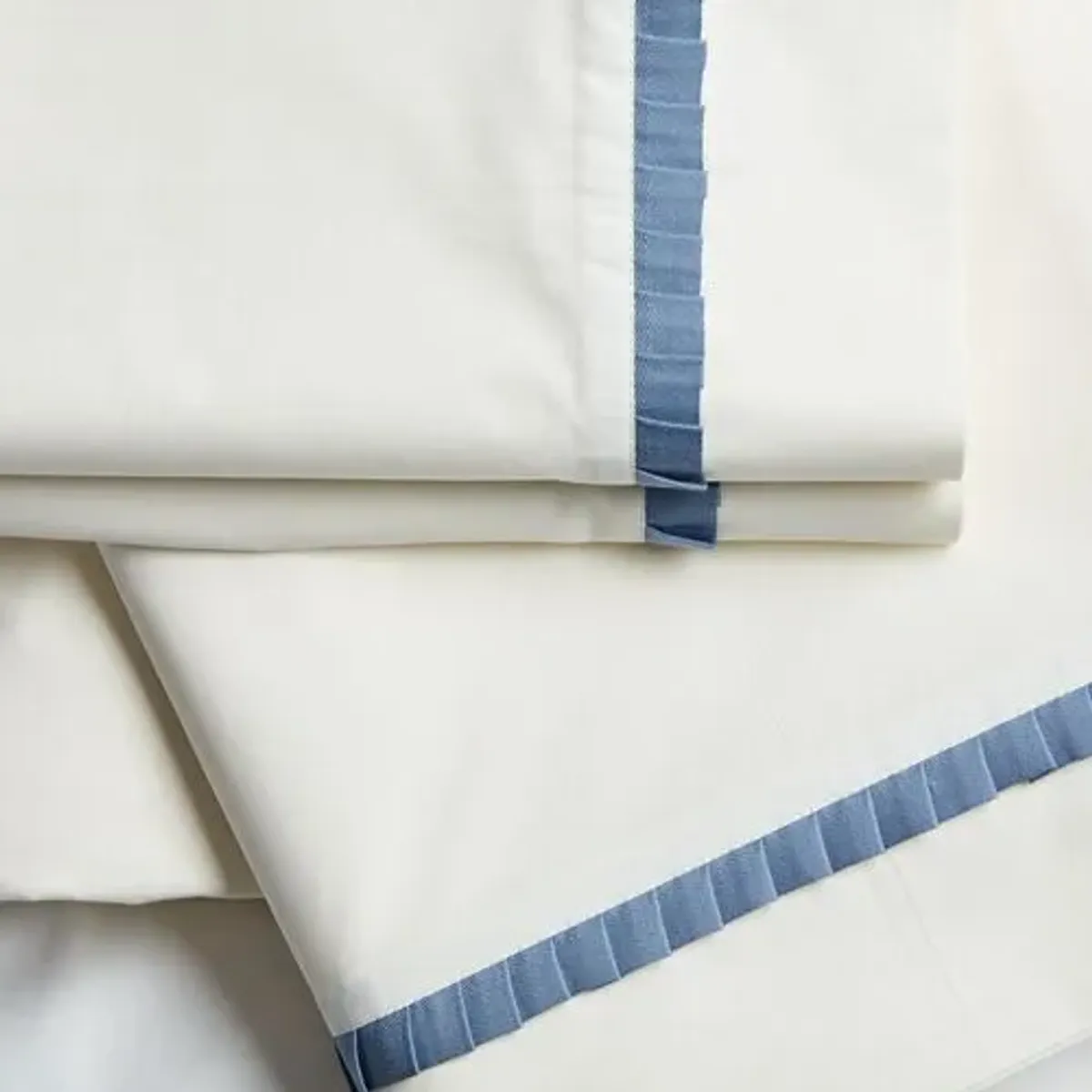 Carrie Sheet Set - Blue, 300 Thread Count, Egyptian Cotton Sateen, Soft and Luxurious