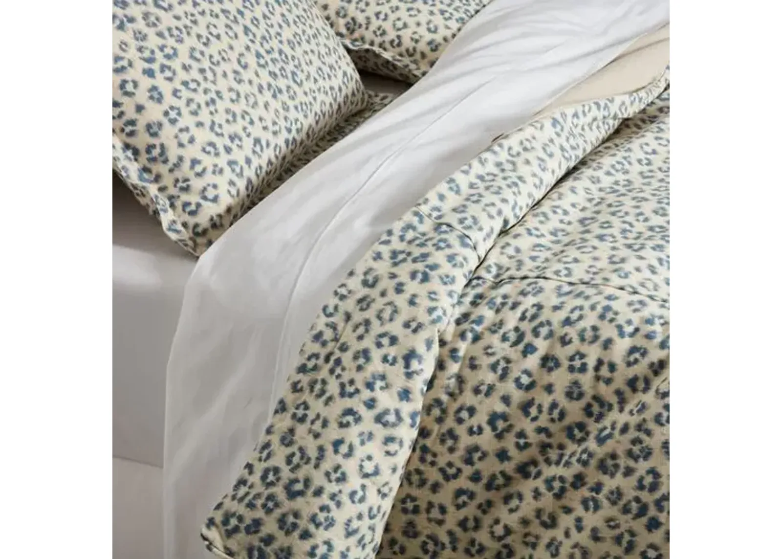 Carrie Leopard Duvet Cover - Blue