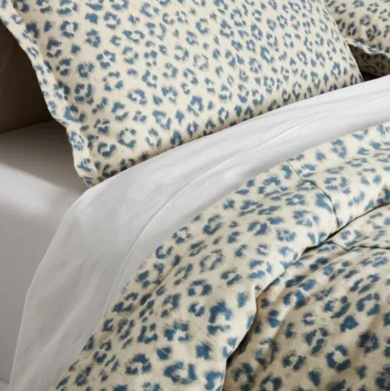 Carrie Leopard Duvet Cover - Blue