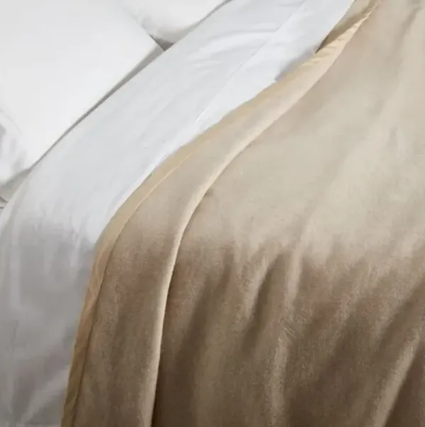 Heather Cotton Blanket - Beige