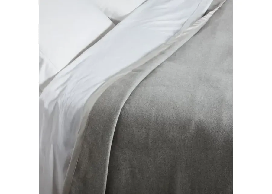 Heather Cotton Blanket - Gray