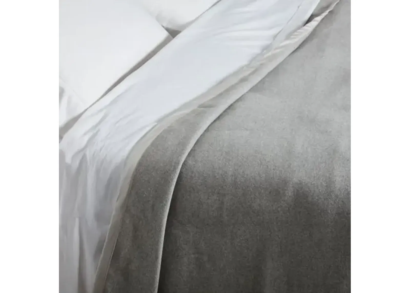 Heather Cotton Blanket - Gray