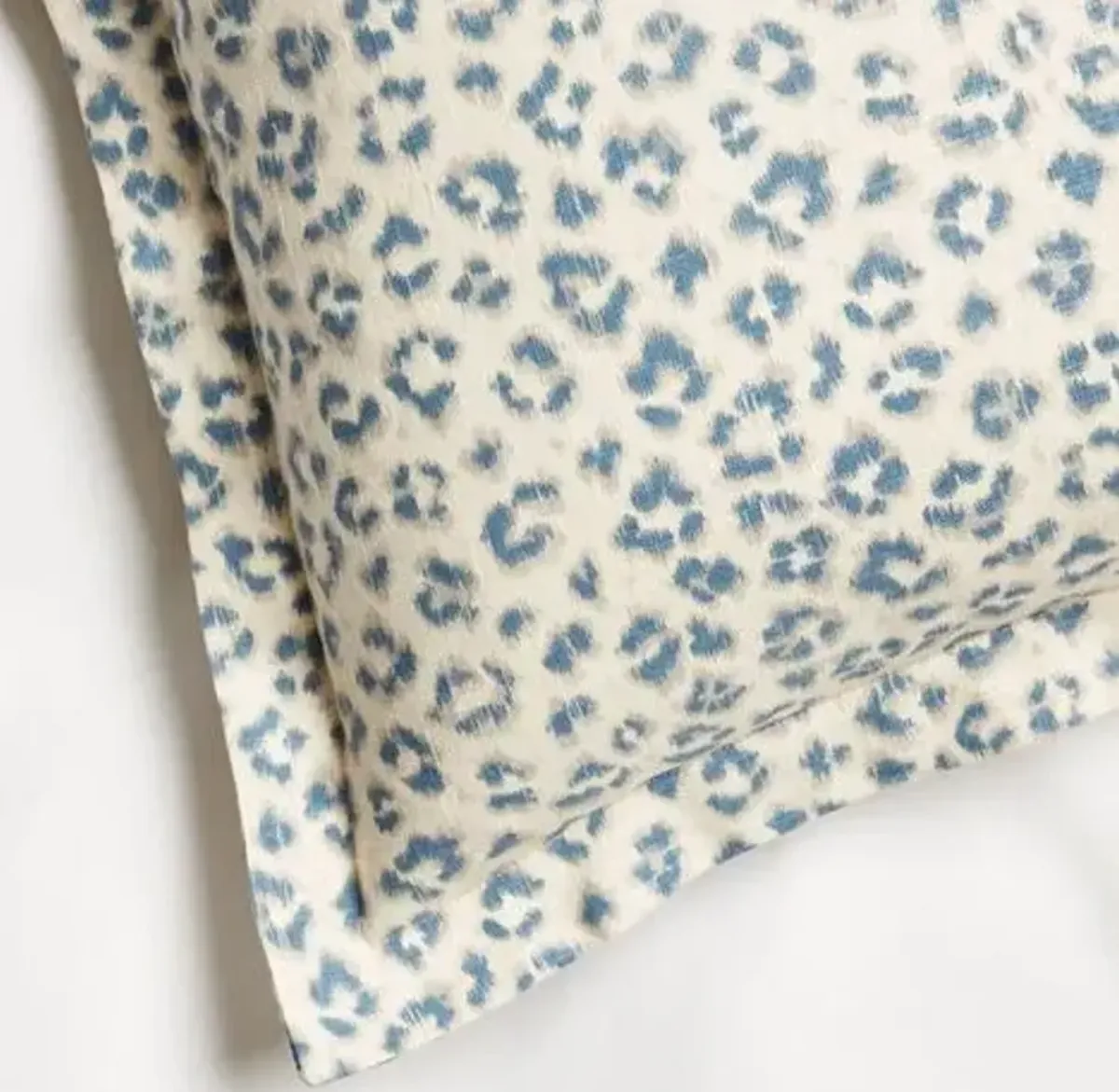 Carrie Leopard Euro Sham - Blue