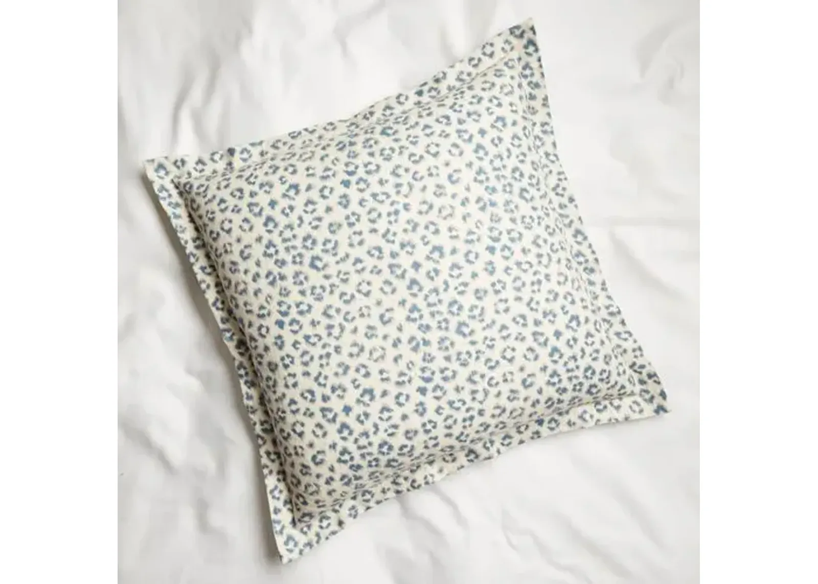 Carrie Leopard Euro Sham - Blue