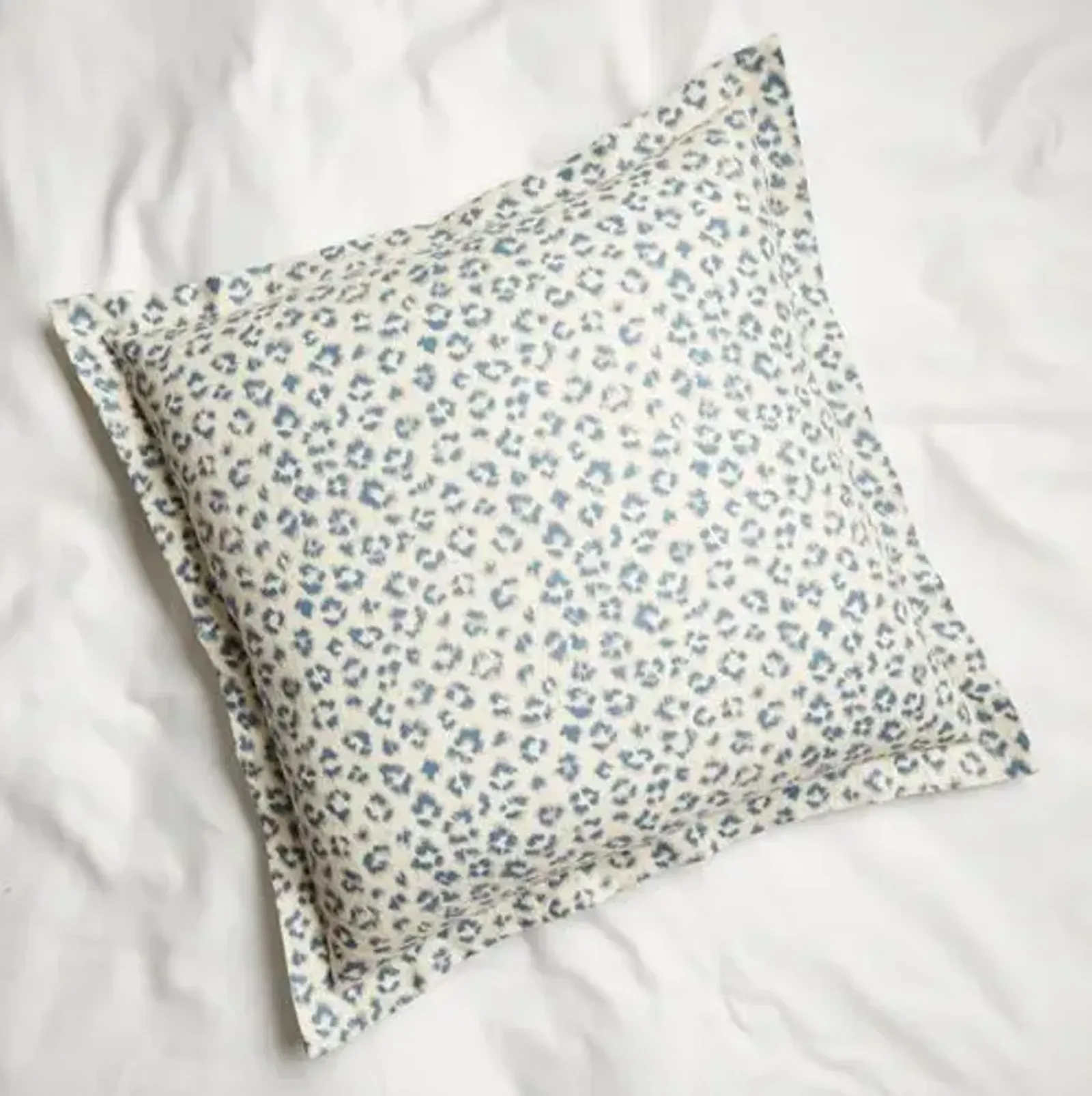 Carrie Leopard Euro Sham - Blue