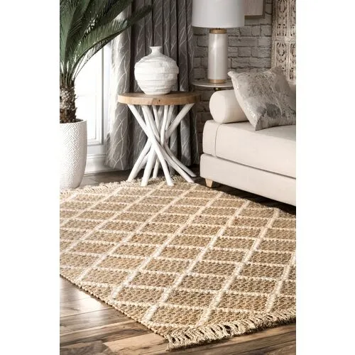 Lena Handwoven Jute Rug - Natural - Brown - Brown