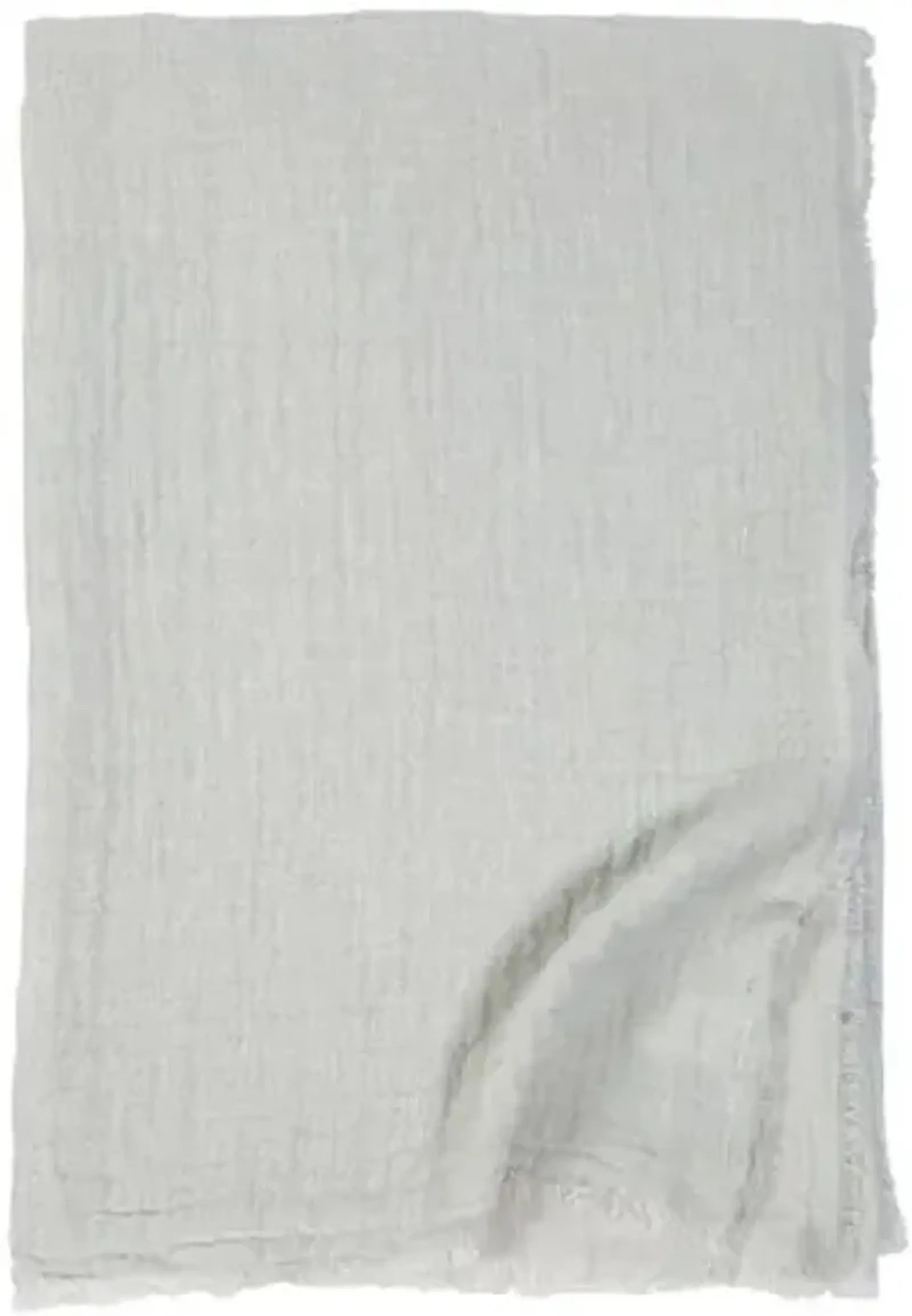 Hermosa Cotton Throw - Ocean/Cream - Pom Pom at Home - White, Fringed