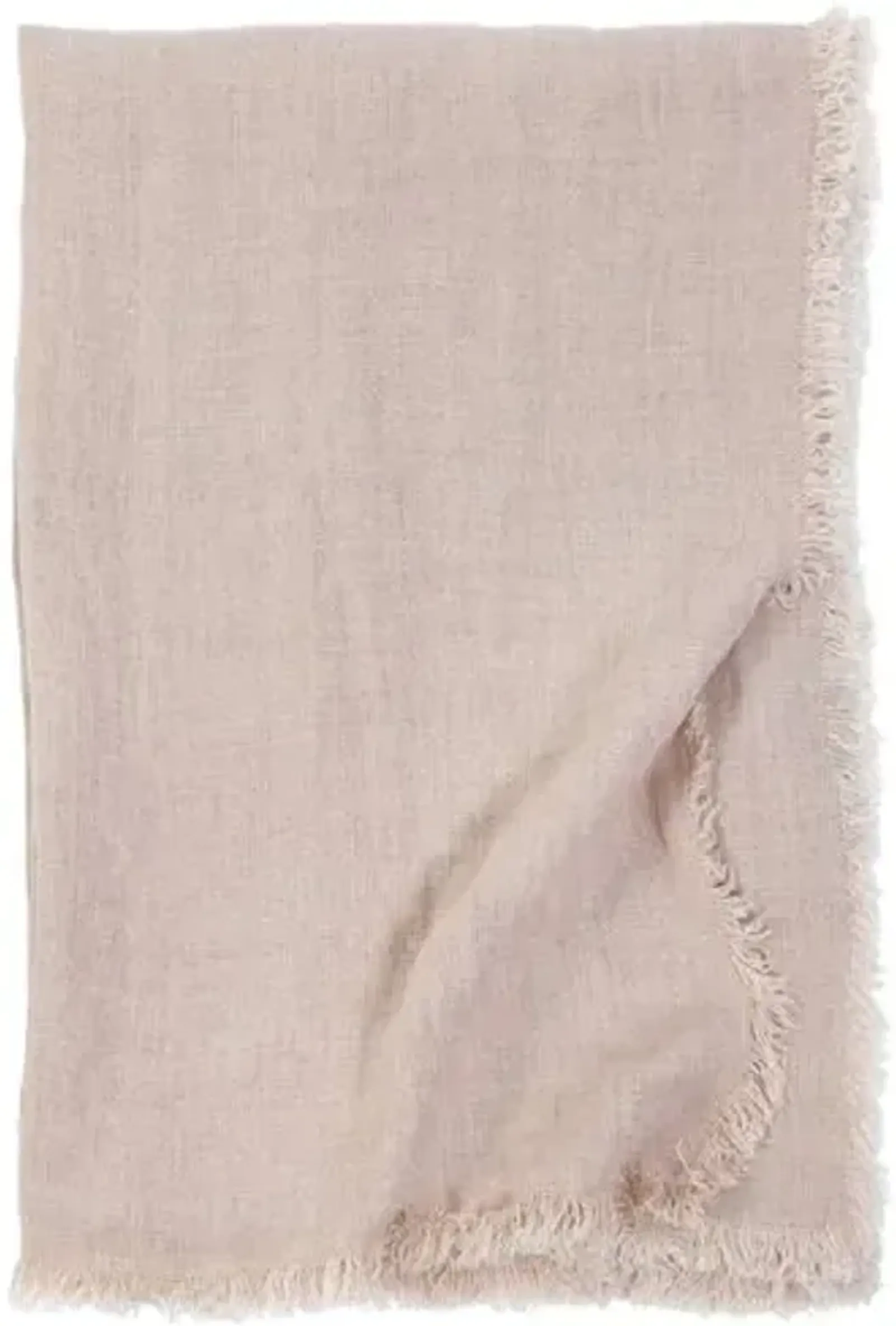 Laurel Linen Throw - Blush - Pom Pom at Home - Pink, Fringed