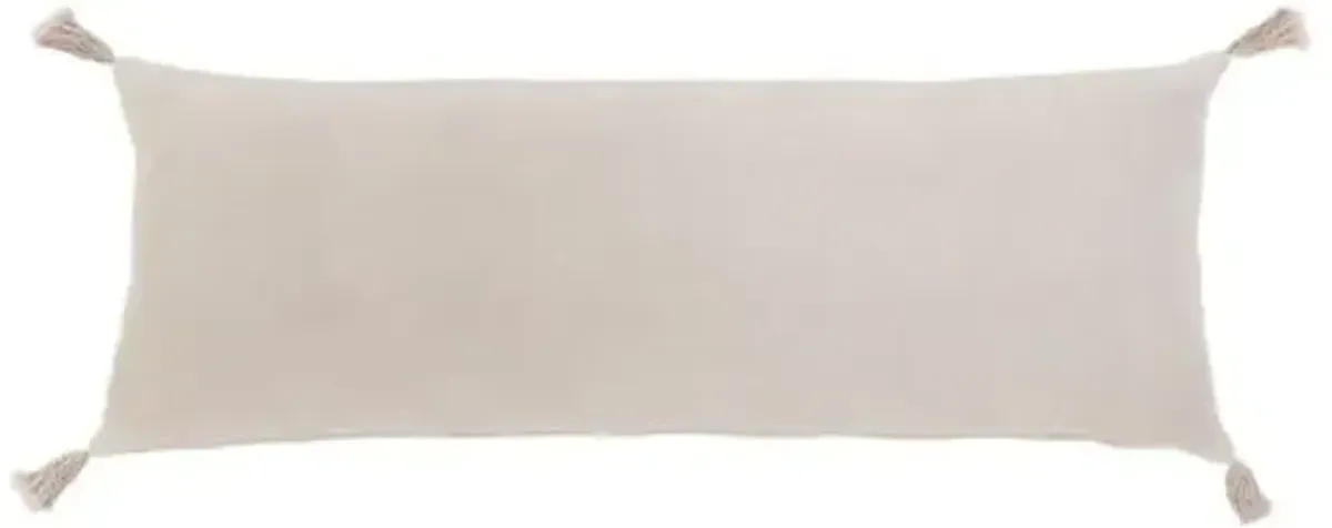 Bianca 14x40 Lumbar Pillow - Blush Velvet - Pom Pom at Home