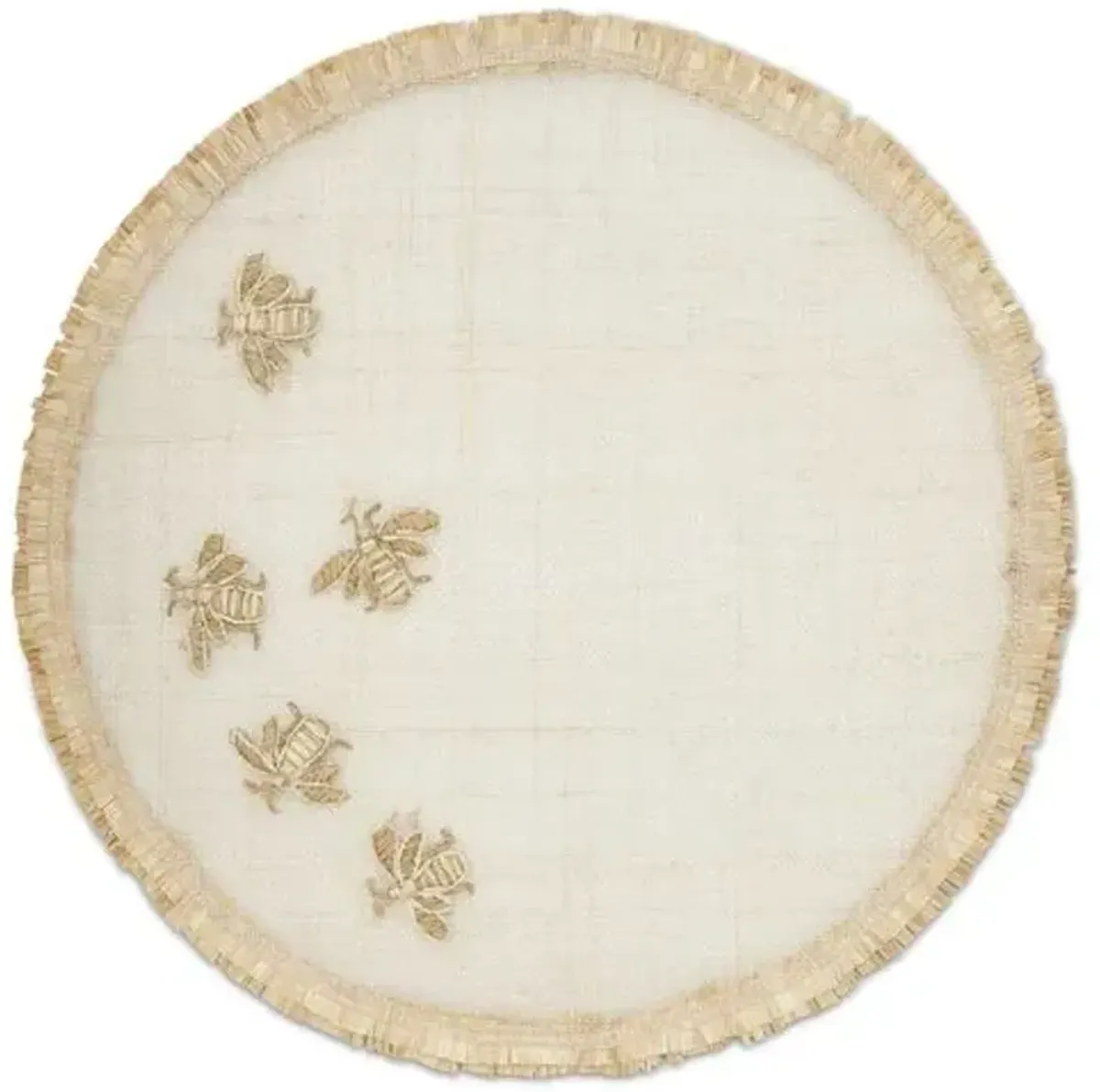 Set of 4 Straw Bee Place Mat - Natural - Joanna Buchanan