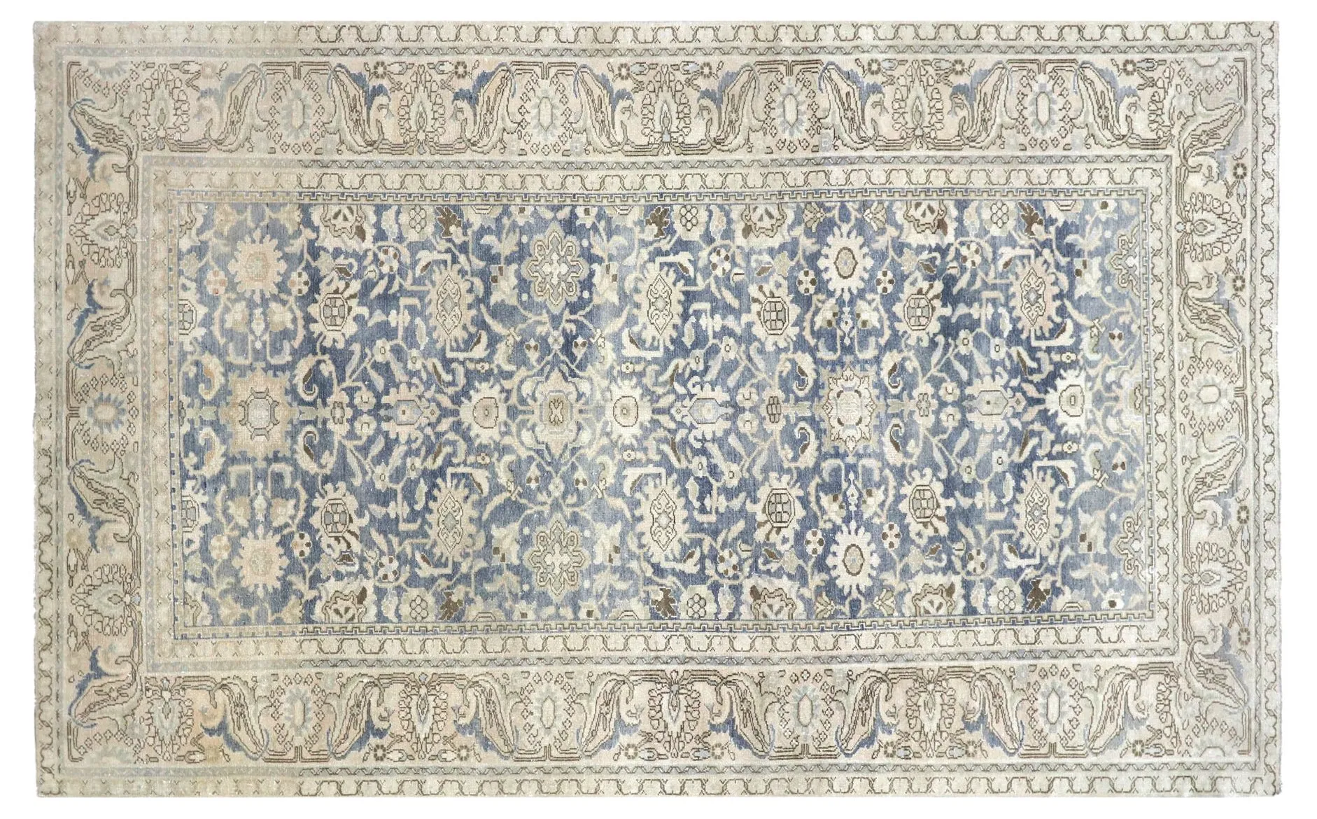 1920s Persian Malayer Rug - 6'6" x 10'3" - Nalbandian - Blue - Blue