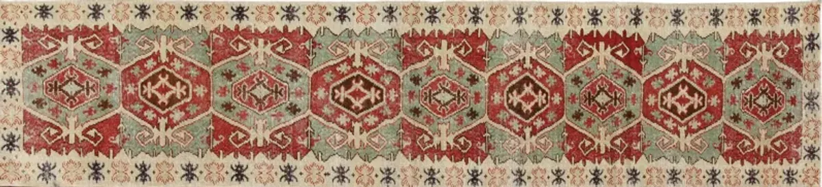 Turkish Oushak Runner - 2'11" x 12'1" - Keivan Woven Arts - Red