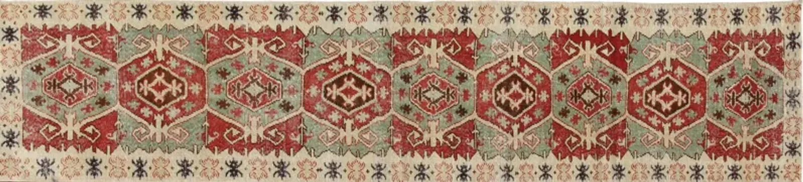 Turkish Oushak Runner - 2'11" x 12'1" - Keivan Woven Arts - Red