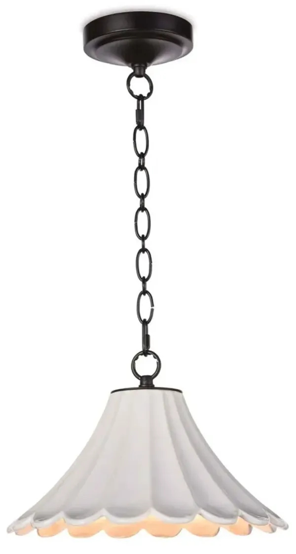 Cally Scallop Pendant - White - Regina Andrew