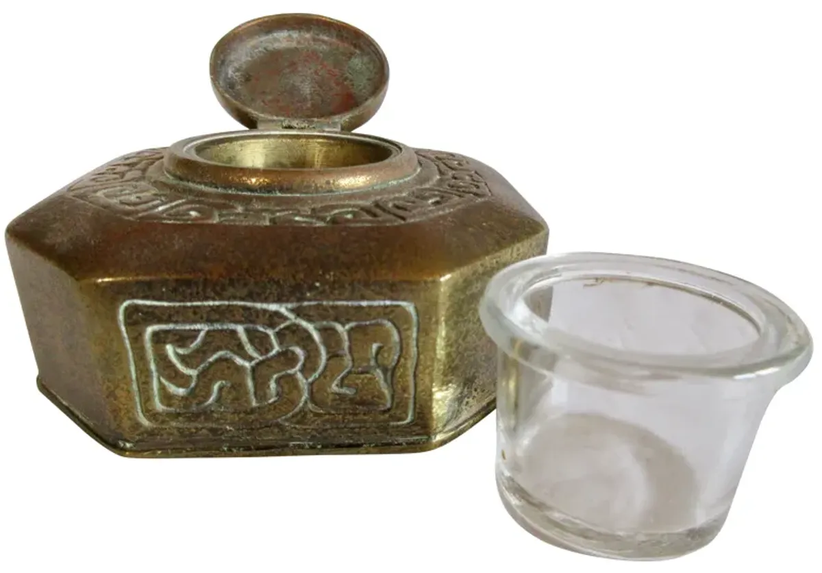 Tiffany Zodiac Inkwell c. 1900 - The Emporium Ltd. - Gold