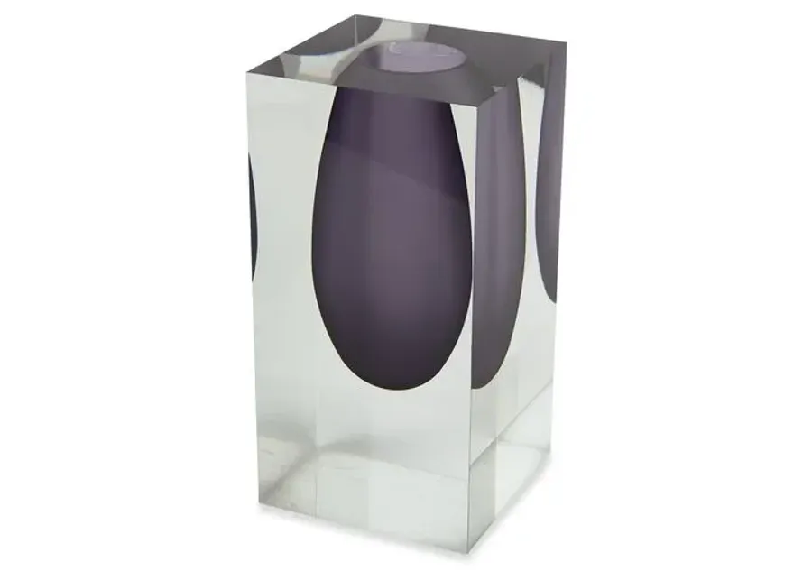 6" Mesa Drop Vase - Smoke - Gray