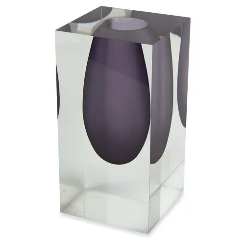 6" Mesa Drop Vase - Smoke - Gray